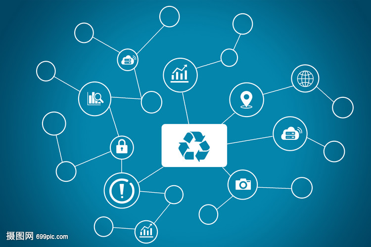 藍色環?？萍歼B線圖圖